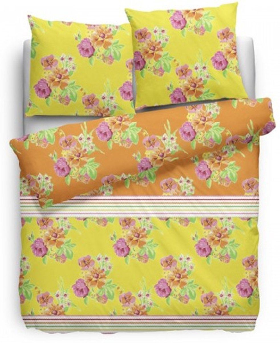 Covers & Co Meribelle Dekbedovertrek - Eenpersoons - 140x200/220 cm - Geel
