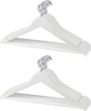 Porte-vêtements - 10x - bois - blanc - 45 cm - set de porte-vêtements