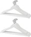 Porte-vêtements - 10x - bois - blanc - 45 cm - set de porte-vêtements