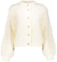 Geisha Boxy Hairy Vest Off White - XL