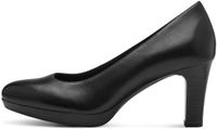 Tamaris Dames Pumps 1-22410-41 Zwart Leer Blokhak 8cm+ Maat 35 EU
