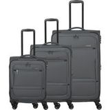 PAKLITE Set de 3 valises LIDO 4W, bleu marine (anthracite)