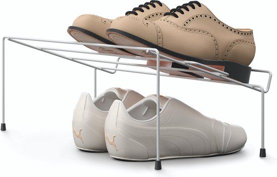 Metaltex Cipok 2 - Set van 2 schoenenrekken - Wit - 16 paar schoenen