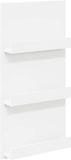 vidaXL - Tijdschriftenrek - met - plank - Wit - 51 - x - 11 - x - 102 - cm - Bewerkt - hout