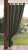 Eurofirany Tuingordijn met lusgordijn, 1 stuks, afneembare lussen, zonwering, inkijkbescherming, winddicht, waterdicht, gordijn voor paviljoen, terras, pergola, 155x220 cm, grafiet