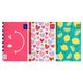 Pepa Lani notebooklet set / 3 SpringFlower & Fruity hearts/lemon/wink