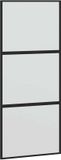 vidaXL Schuifdeur 90x205 cm gehard glas en aluminium zwart