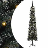 vidaXL Kunstkerstboom met 300 LED Groen 240 cm PVC, Plastic en Staal