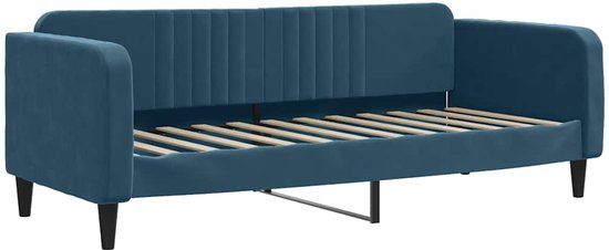 vidaXL Slaapbank - 80x200 cm - Fluweel - Blauw