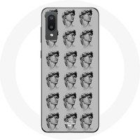 Maniacase Hoesje voor Samsung Galaxy A02 standbeeld grijze achtergrond