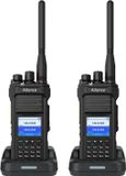 Retevis Ailunce HA1UV Amateurfunkgerät mit Mikrofon, Walkie-Talkie mit großer Reichweite, wiederaufladbares Dual-Band-Funkgerät, IP67 wasserdicht (2 Stück)