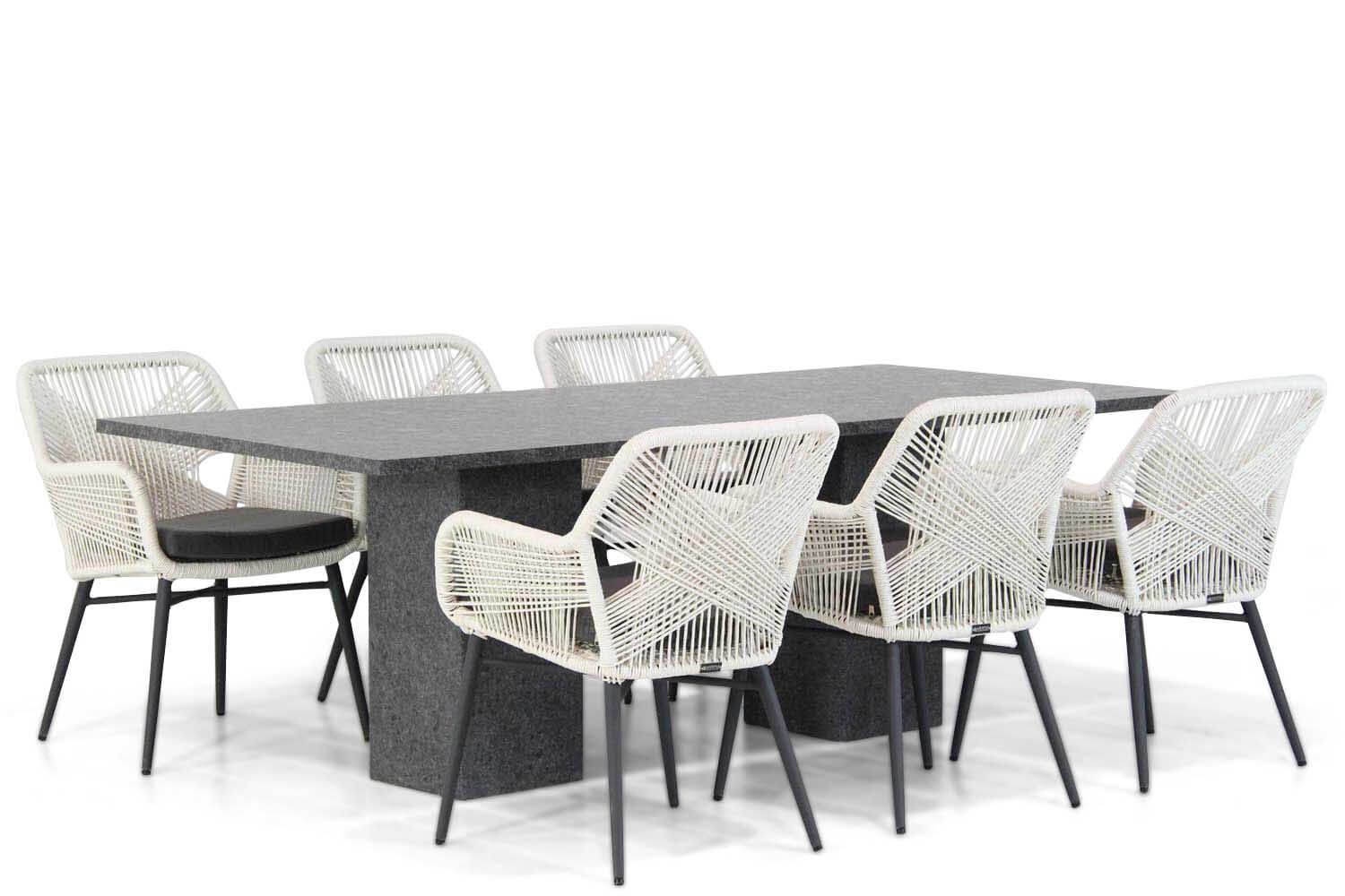 Lifestyle Garden Furniture Lifestyle Advance/Graniet 220 cm dining tuinset 7-delig