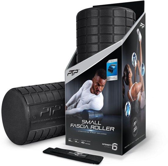 PTP Fascia Release Roller Small - Foamroller - 30 cm lang - Fitnessroller - Massageroller - Intensiteitslevel 6/10