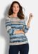 Goldner Blouse Viscose blouse met halflange mouwen, zigzagontwerp