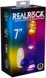 Shots BV Vibromasseur droit avec boules - 7" / 18 cm - Transparent