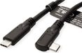 Roline USB 3.2 Gen 2x2 Kabel, C-C, M/M, 4K UHD-1, 20Gbit/s, Emark, 100W, haaks, zwart, 1 m