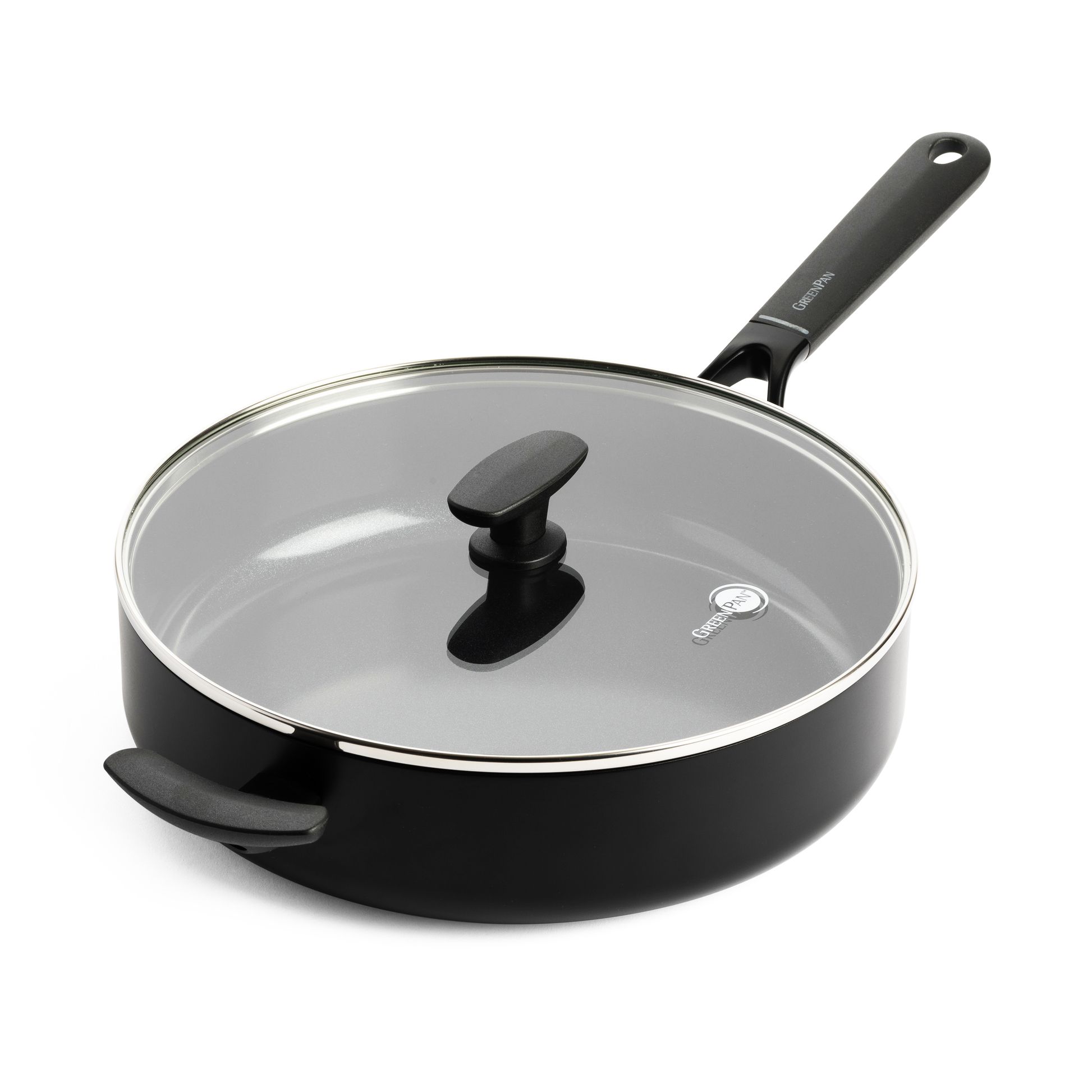 GreenPan Smartshape Saute Pan - 28cm - 4.2L - Black - With Lid - PFAS-free