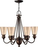 Hinkley LED Kroonluchter | 6X E27 Max 60W | Dimbaar | Olde Bronze