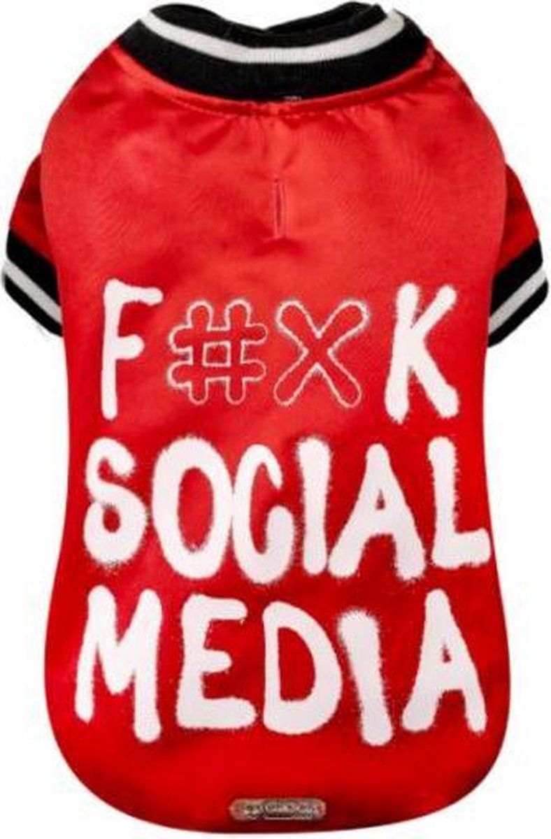 Croci hondenjas social media rood 25 cm