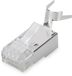 Digitus RJ45 connector voor ronde kabel, Cat. 6A, afgeschermd, 100 stuks