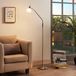 Lindby - Lampadaire - 1 ampoule - Verre, Métal - H: 160 cm - E14 - Blanc albâtre, Nickel satiné