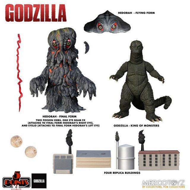 Mezco Toys Godzilla: 5 Points XL - Godzilla vs Hedorah Action Figure Box Set