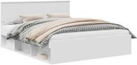 vidaXL Bedframe met hoofdeinde Wit 160 x 200 cm Massief grenenhout