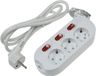 Multiprise - Interrupteur individuel - Câble de 1,5 m - Blanc - Montage mural - 230 V - 16 A