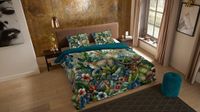 Pure Dekbedovertrek Luipaard met Bladeren - Lits Jumeaux 240x200/220 cm - Multi - Microvezel