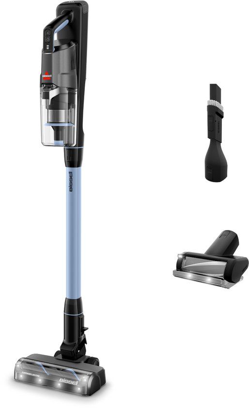 BISSELL PowerClean FurFinder Select Batterij/Accu Droog HEPA Zakloos Steelstofzuiger - 200W - Zwart/Lichtblauw