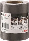 Bosch rouleau de ponçage pierre/vernis 93 mm x 5 m - grain 120