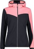 CMP Softshell hoodie Unlimitech dames M Grijs/antracite/pesca