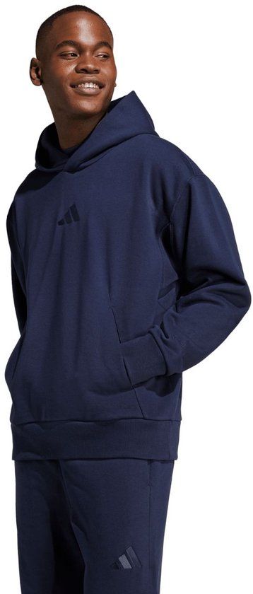adidas ALL SZN Fleece Fleecetrui Heren Donkerblauw - Maat S