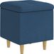 Ottoman avec rangement bleu 40 x 40 x 45 cm tissu