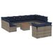 VidaXL Loungeset 13-delig avec coussins, gris, polyrotin
