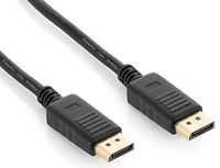 Poppstar DisplayPort 1,2V Kabel, Incl. Audio-overdracht, HDCP 1.3 Drievoudig Beschermd, 4k Ultra HD, Vergulde Contacten, 100 cm
