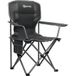 Chaise de camping pliante et portable avec porte-gobelets, poches latérales et sac de transport, noir