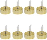 Feeric Lights & Christmas LED theelichtjes - 8x stuks - goud - glans - 5,5 cm
