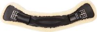 HKM Lederen singel -Wave - met afneembare lamsvel 9100, zwart, 70
