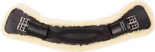 HKM Lederen singel -Wave - met afneembare lamsvel 9100, zwart, 70