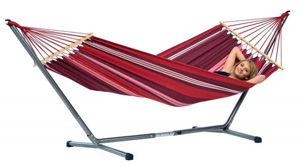 Amazonas SummerSet Frame Hammock - 1 Person - Cotton, Polyester, Steel - Multicolour