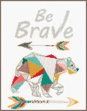Vervaco Stickset, Be Brave (14 Count), 22 x 30 cm