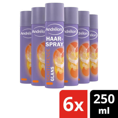 Andrélon Styling Glans Haarspray - 6 x 250 ml - Voordeelverpakking