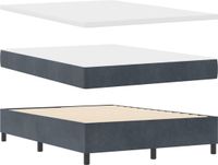 vidaXL Boxspringbed met kussen Donkergrijs 200 x 160 cm Fluweel