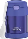 Thermos Kids FUNTAINER FOOD JAR 0,30 l, paars, thermocontainer voor eten met lepel voor kinderen, 5 uur warm / 7 uur koud, absoluut dicht voor soep, muesli, pauze