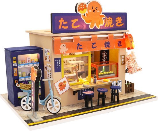 Crafts & Co. Modelbouwpakket Miniatuur Poppenhuis - Japans Yakoyaki Restaurant