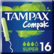 Tampax Compak Super Tampons avec Applicateur 16 Pièces