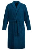 JP 1880 - Heren - Badjas thuispak sjaalkraag badstof - Blauwgroen - Maat XL