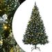vidaXL Sapin de Noël artificiel avec 150 LED - 150 cm - Vert - PVC/Métal - Avec neige - Fonction clignotante