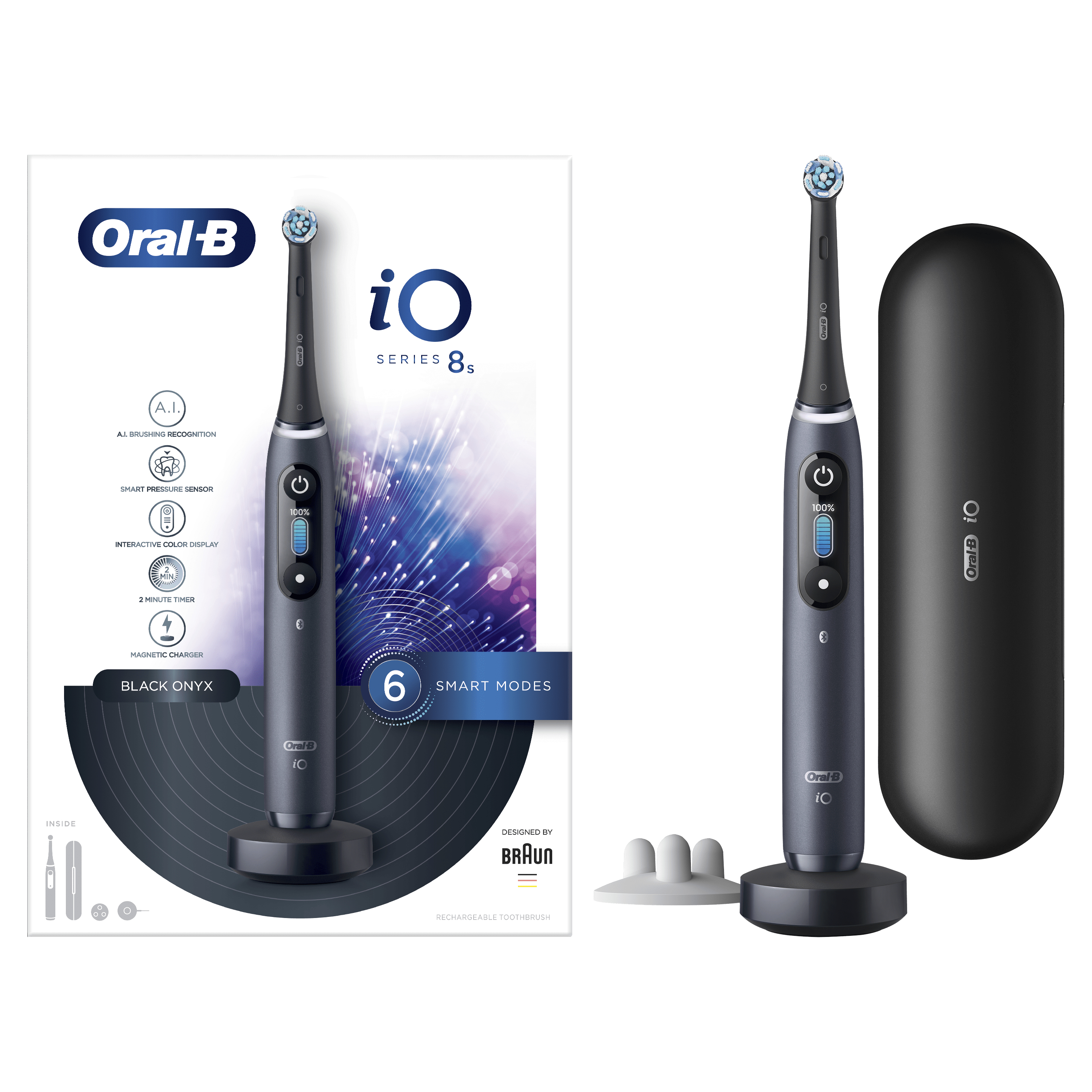 Oral-B iO  iO - 8s - Elektrische Tandenborstel Zwart Powered By Braun